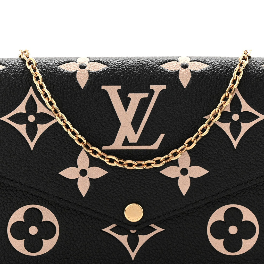 Empreinte Monogram Giant Felicie Pochette Black Beige