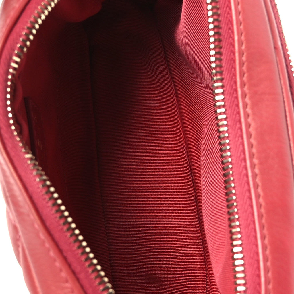 Calfskin Quilted Day Trips Camera Case Pink