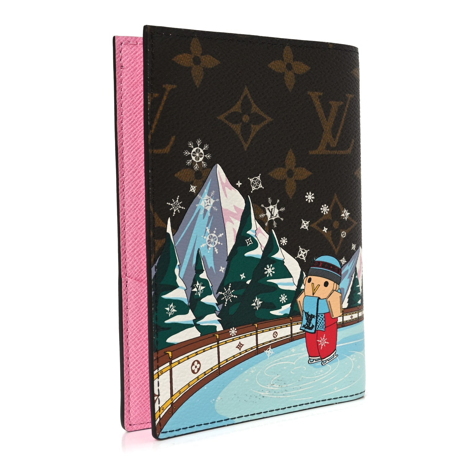 Monogram 2023 Christmas Animation Alpine Passport Cover Pink