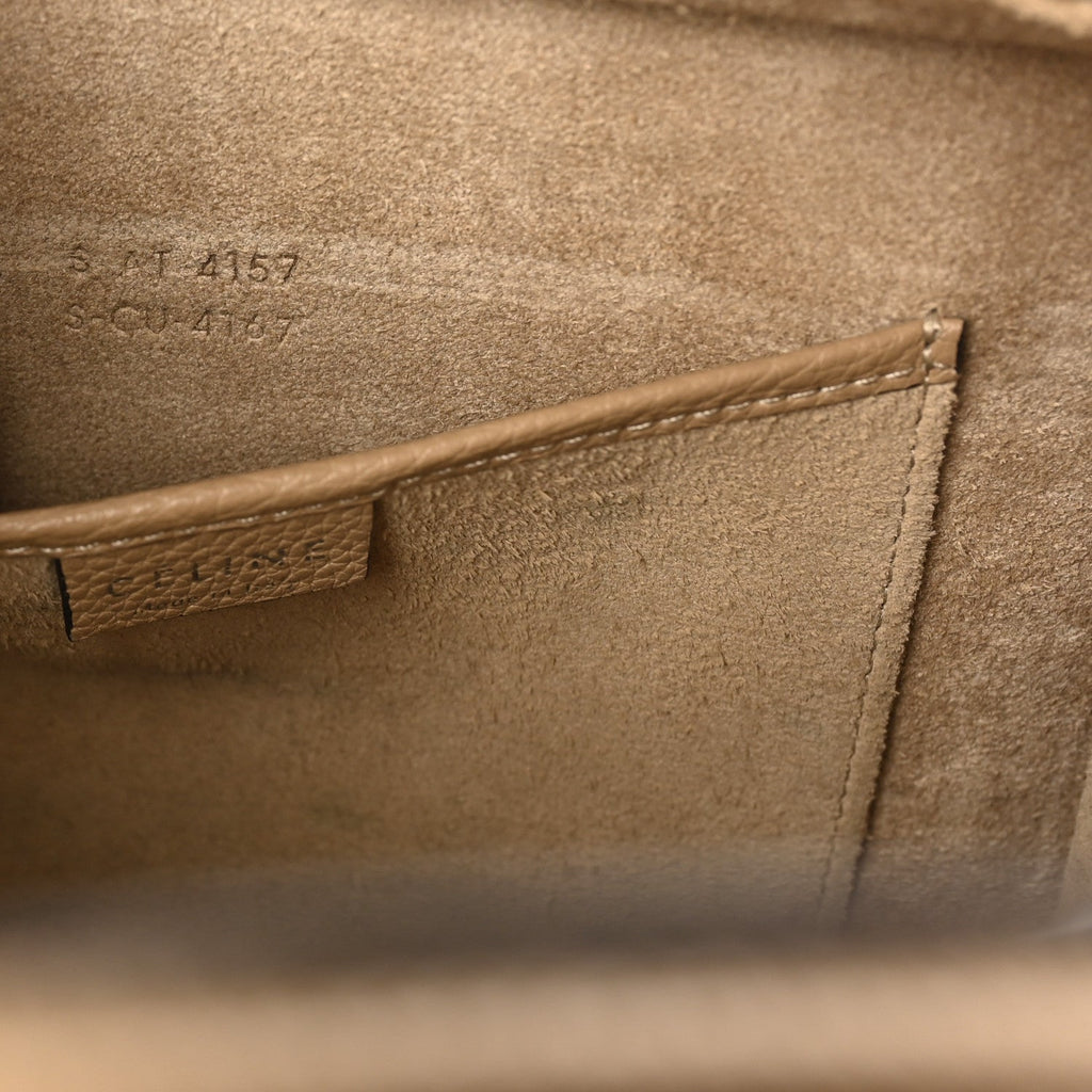 Drummed Calfskin Nano Luggage Dune