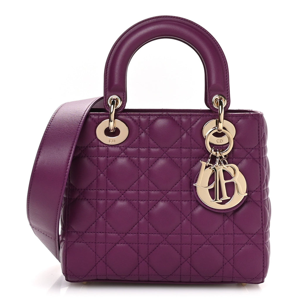 Lambskin Cannage Small My ABCDior Lady Dior Purple