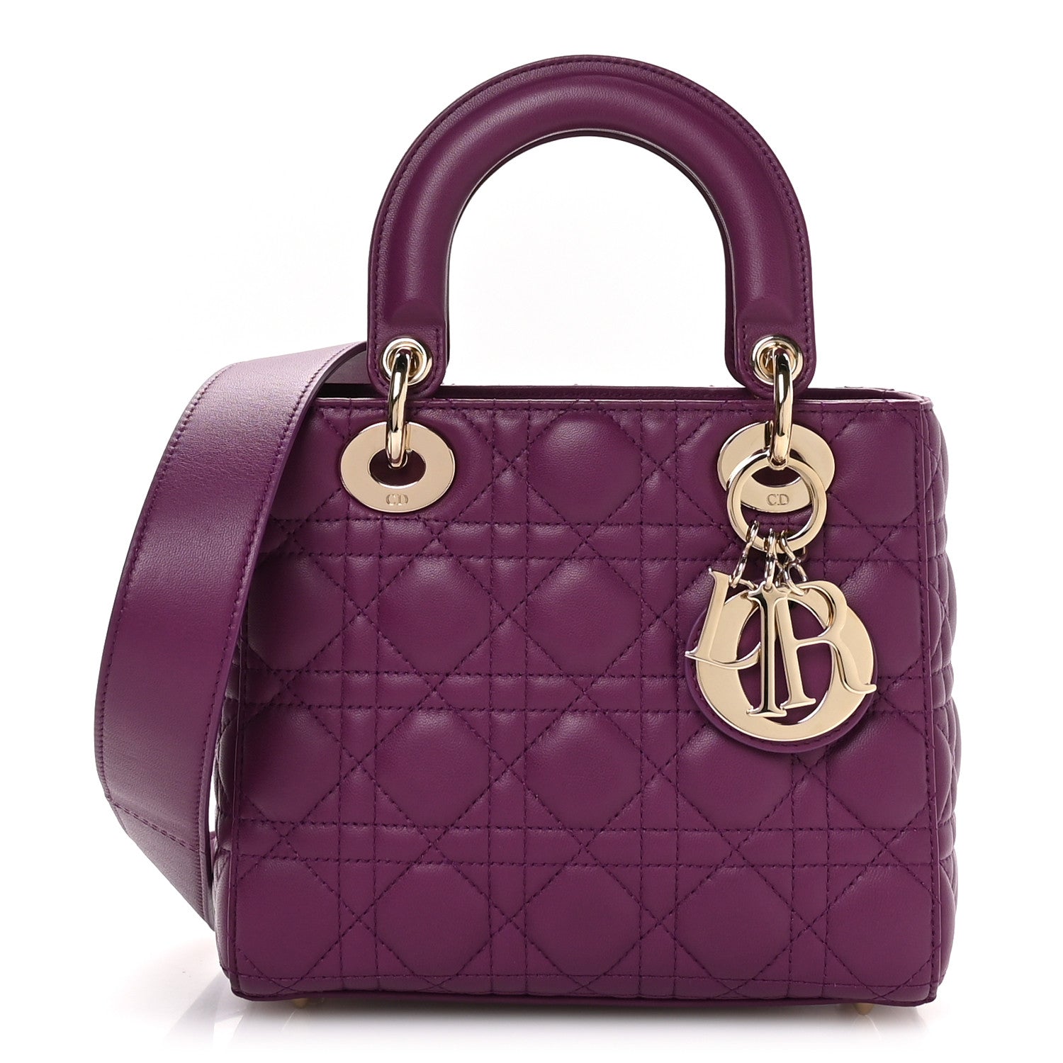 Lambskin Cannage Small My ABCDior Lady Dior Purple