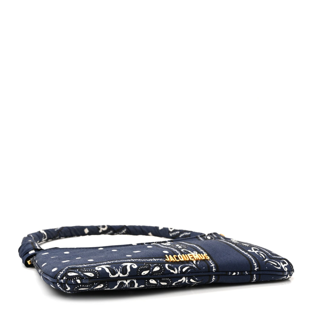 Cotton Canvas Paisley Print Le Bisou Navy