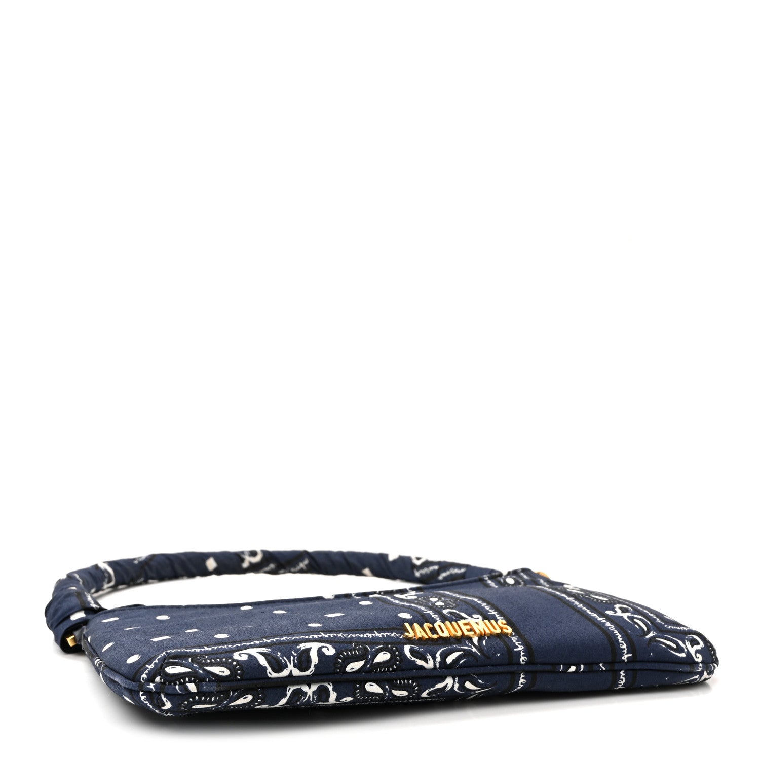 Cotton Canvas Paisley Print Le Bisou Navy