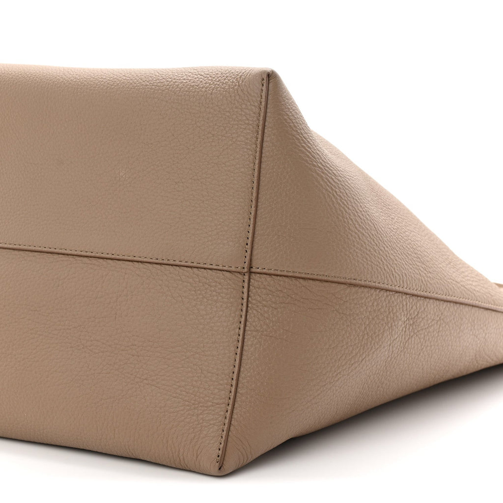 Grained Calfskin Large N/S Park Tote Dark Taupe