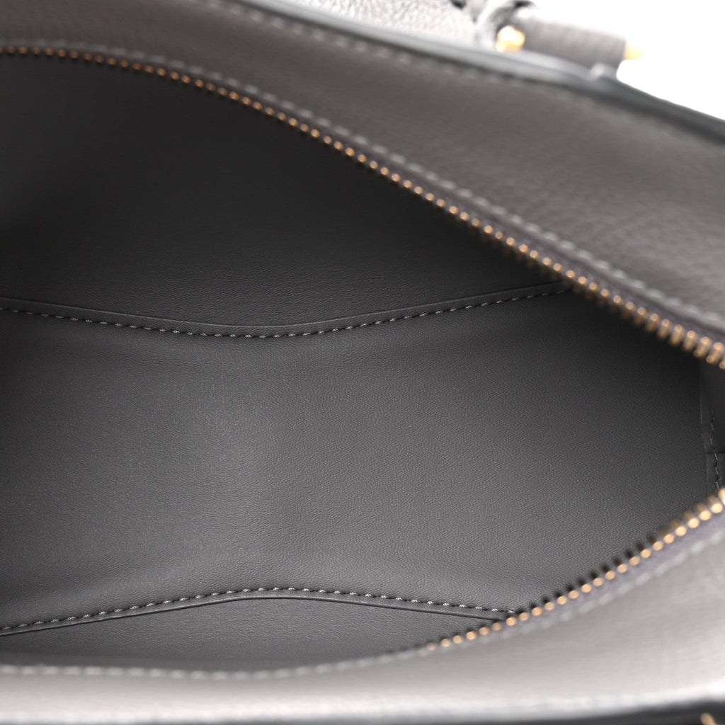 Grained Calfskin Neo Classic Gold Hardware Mini City Dark Grey