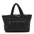 Nylon Quilted Large Coco Cocoon Tote Black