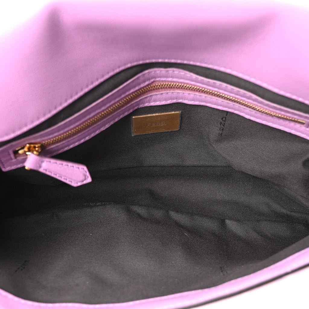Nappa FF 1974 Embossed Baguette Agapanto