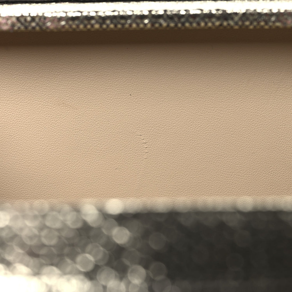 Lizard Petite Malle Silver