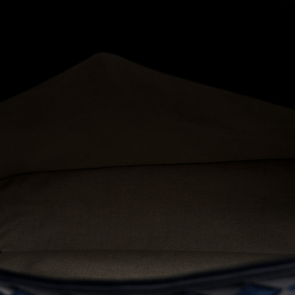 Denim Nappa Intrecciato Padded Messenger Abyss Indigo