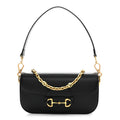 Azalea Calfskin Small Horsebit 1955 Chain Shoulder Bag Black