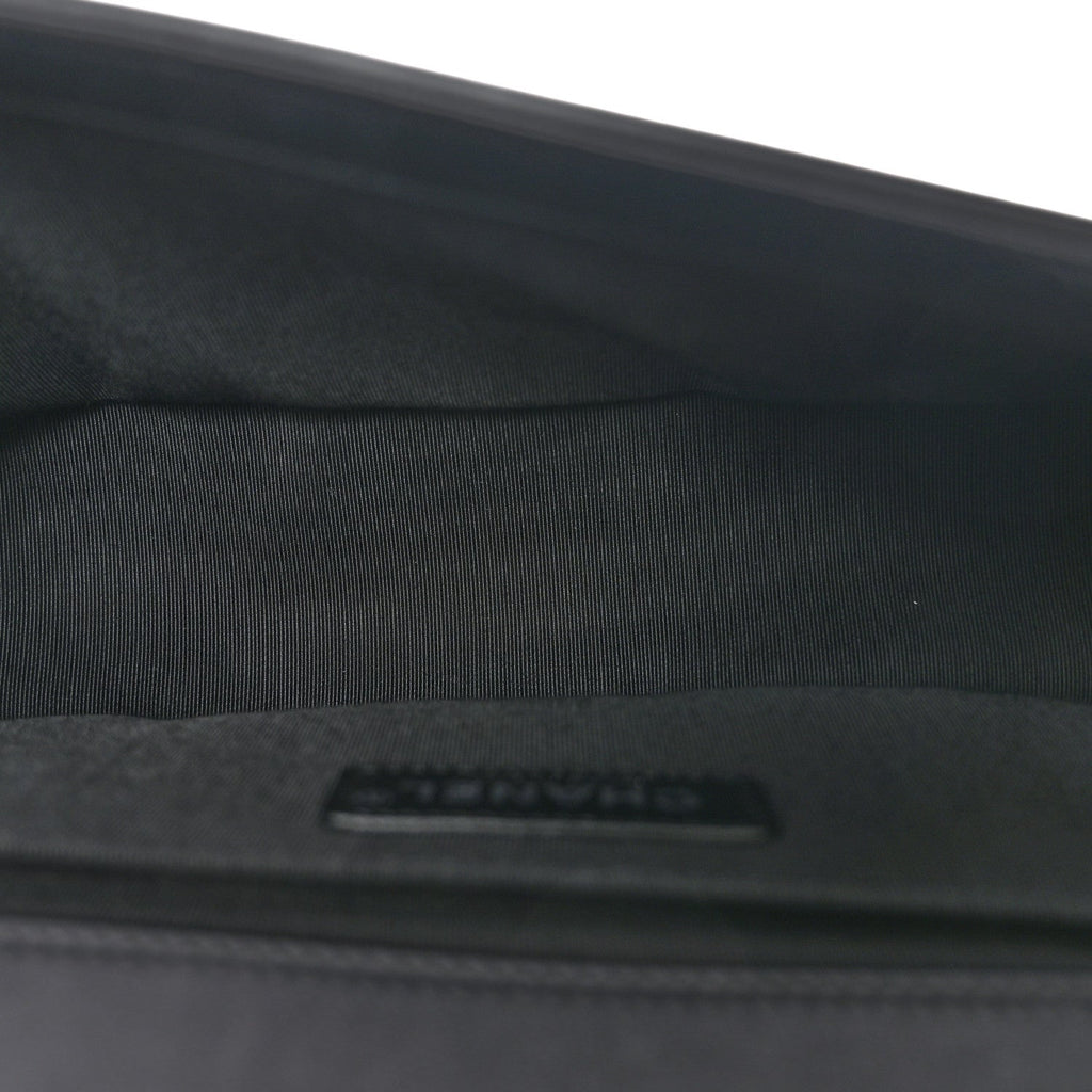 Calfskin Quilted Medium Boy Flap Black