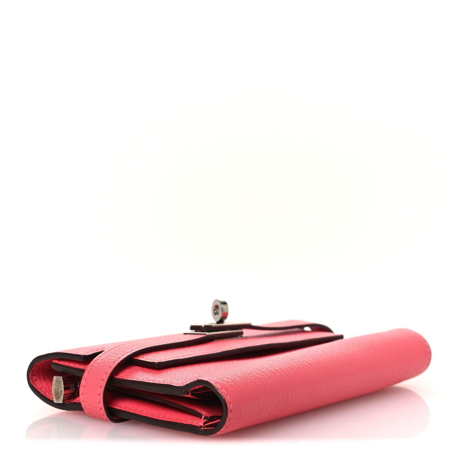 Chevre Mysore Medium Kelly Wallet Rose Azalee