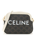 Triomphe Canvas Small Camera Bag White