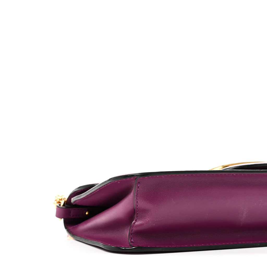 Calfskin Vlogo Loco Shoulder Bag Prune