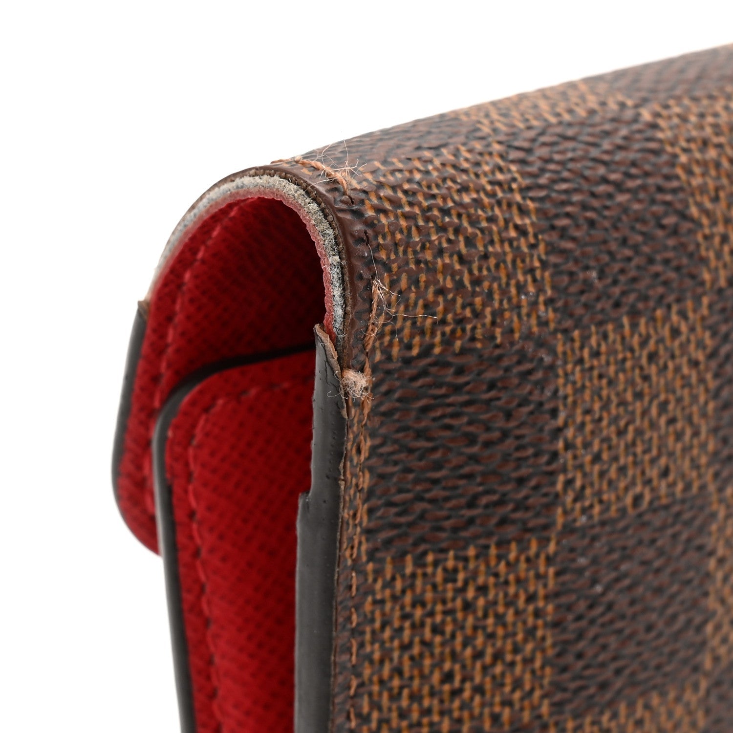 Damier Ebene Josephine Wallet Red