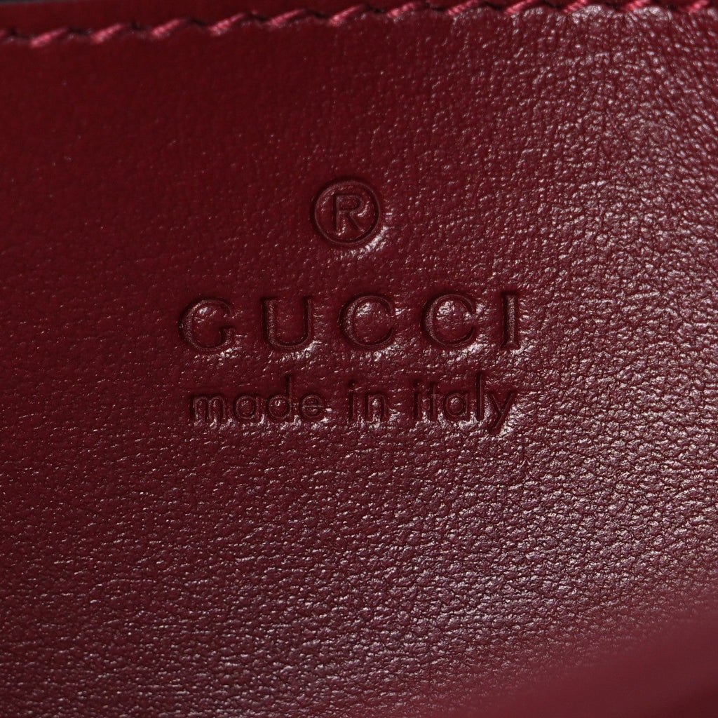 Calfskin Matelasse Mini GG Marmont Shoulder Bag Rosso Ancora