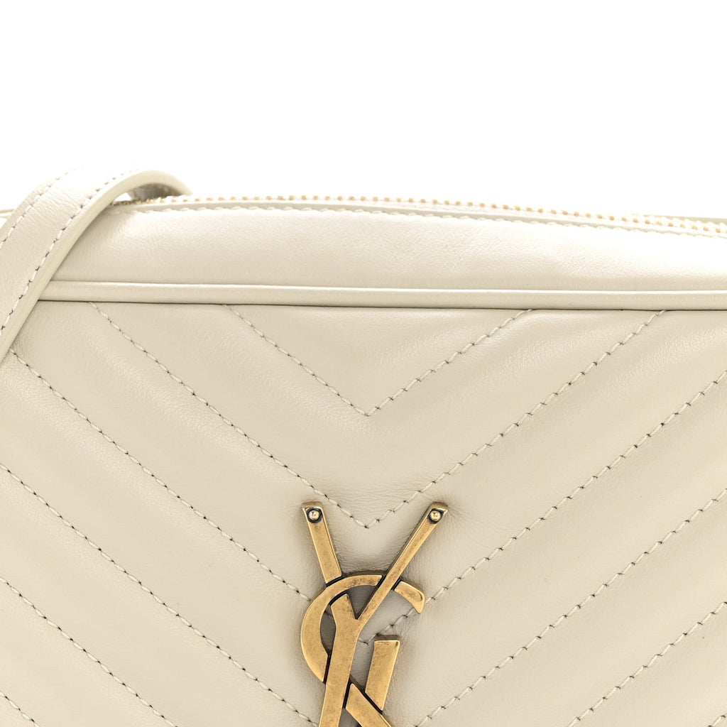 Calfskin Matelasse Monogram Lou Camera Bag Crema Soft