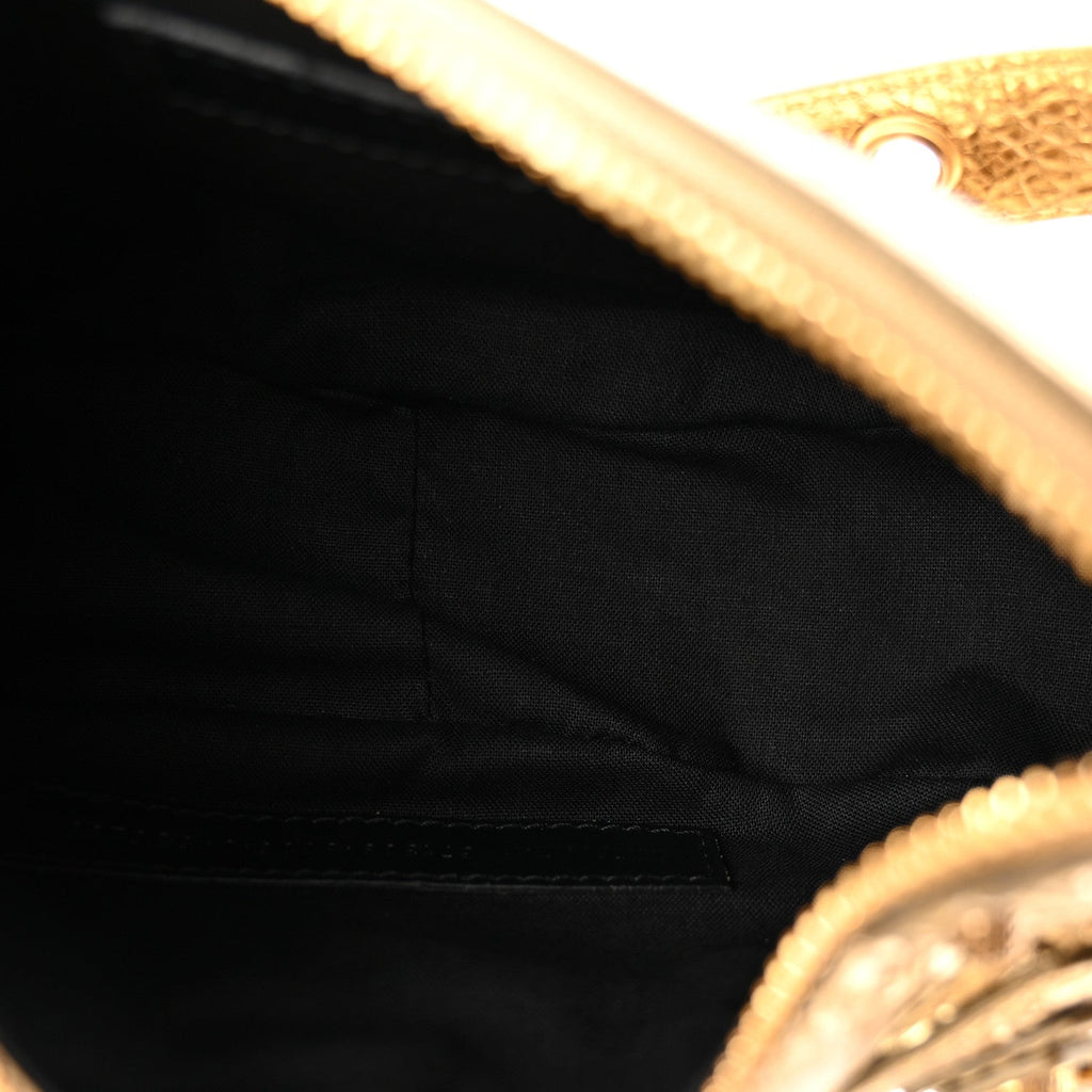 Metallic Agneau Arena Le Cagole Shoulder Bag XS Gold