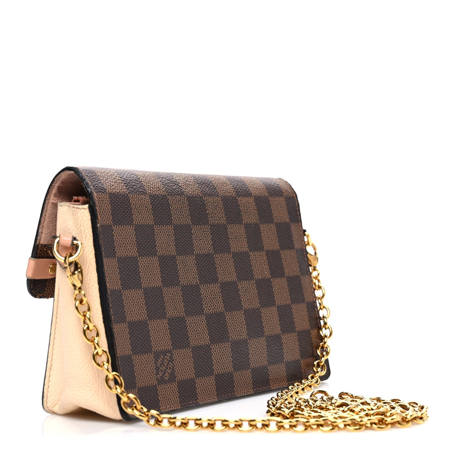 Damier Ebene Vavin Chain Wallet Creme