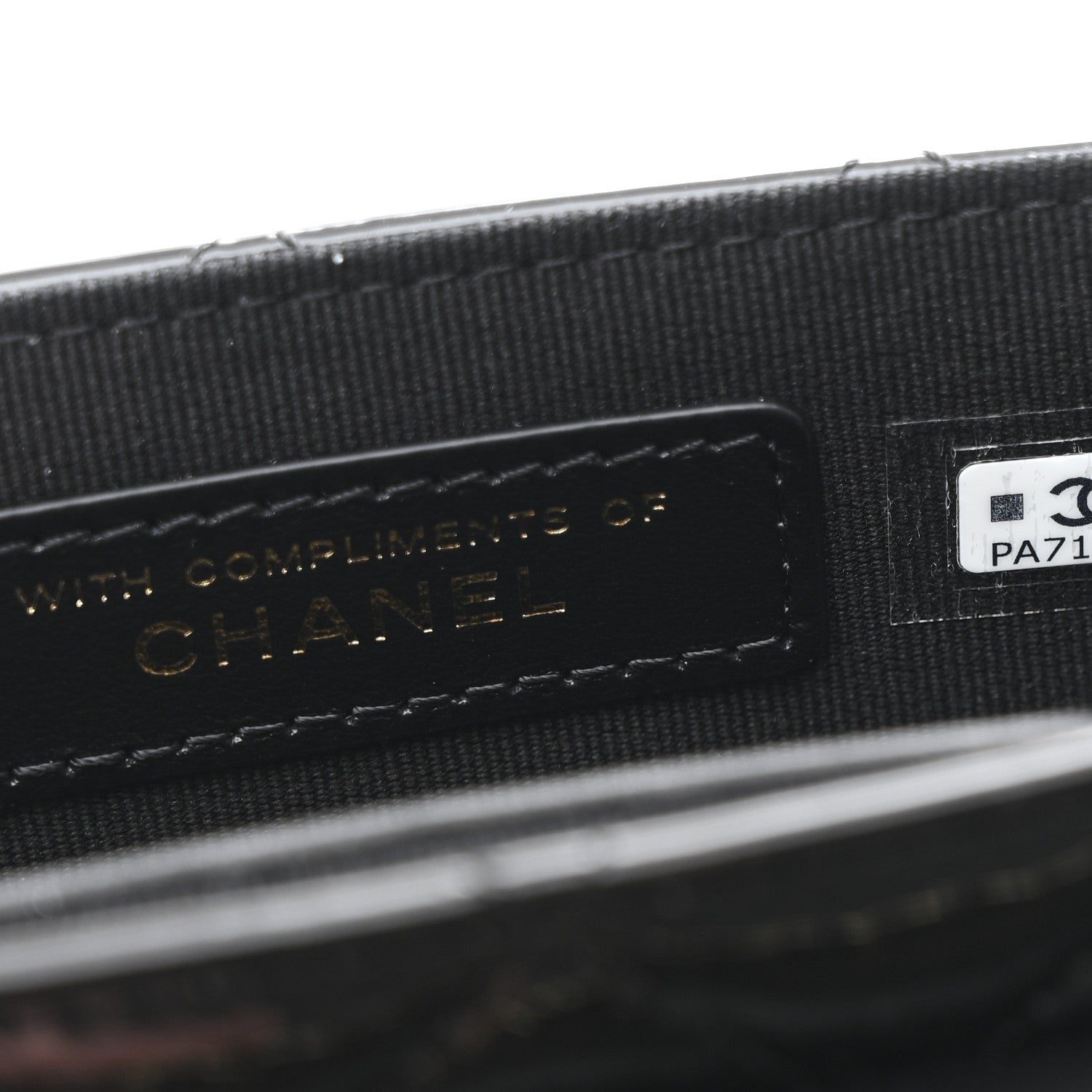 Patent Calfskin Quilted Mini Clutch Black