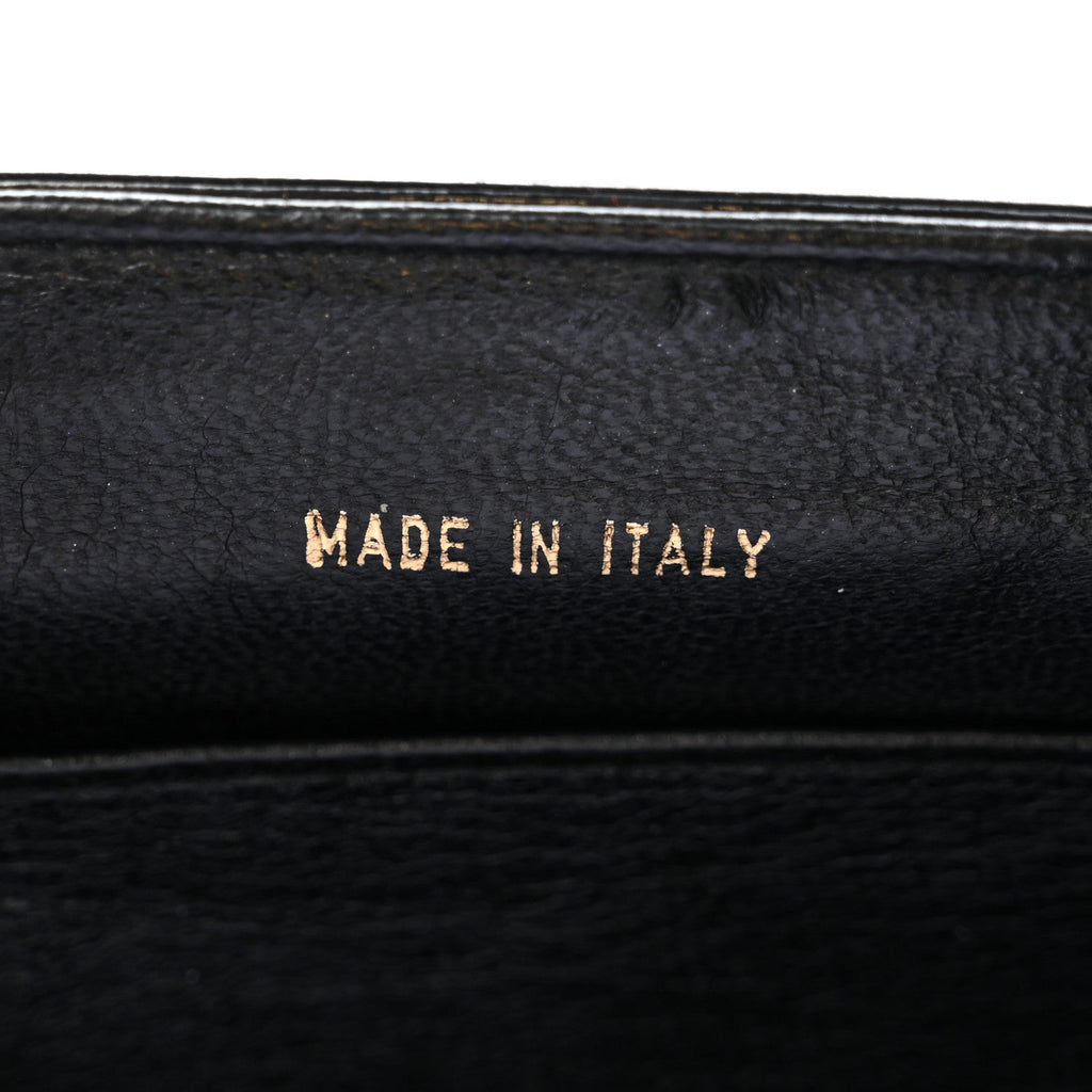 Patent Small Kelly Flap Bag Black