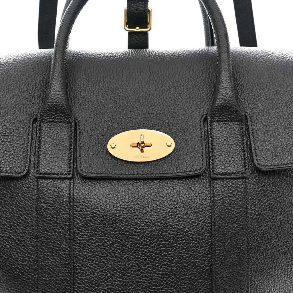 Classic Grain Calfskin Small Bayswater Backpack Black