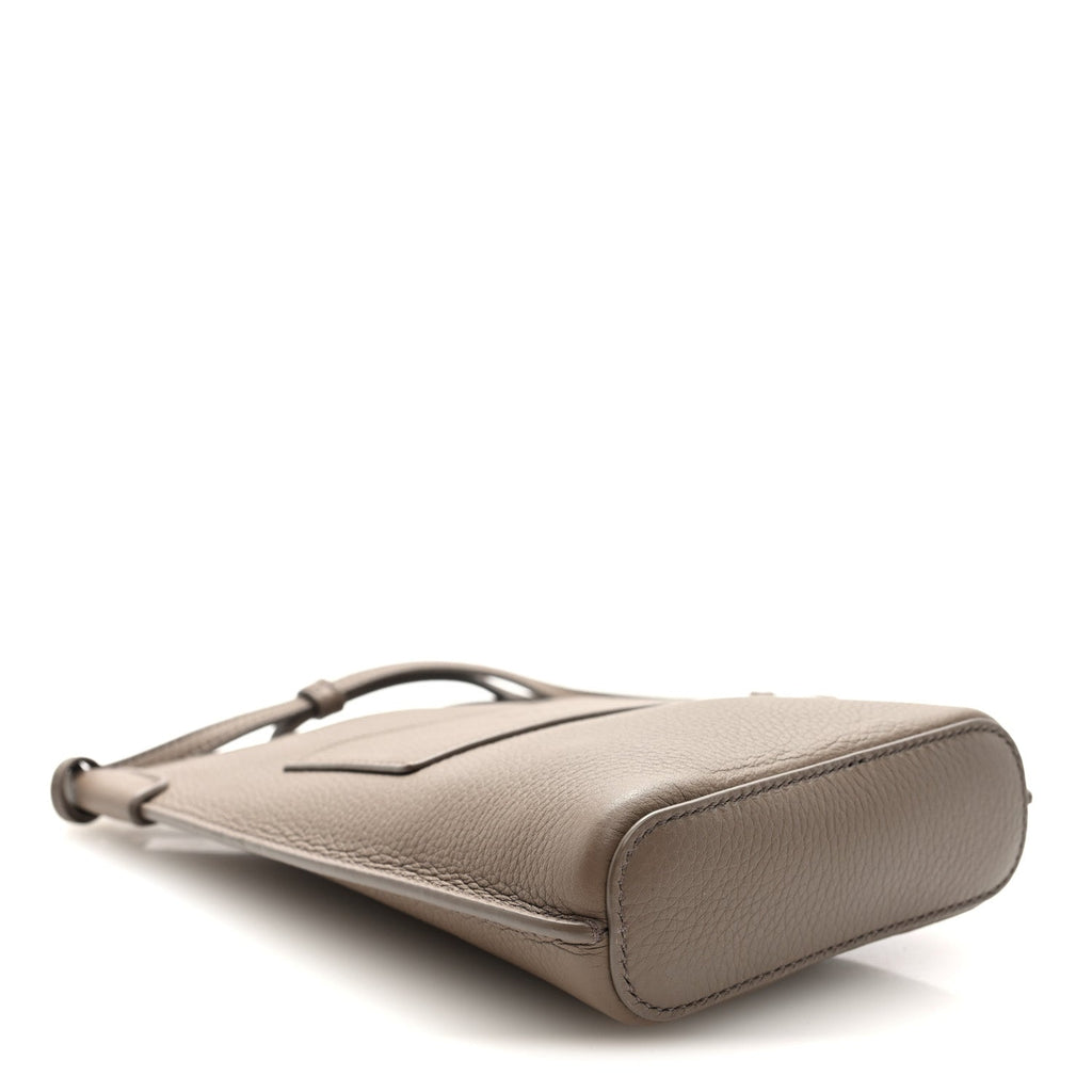 Grained Calfskin Bale Phone Case Warm Mastic