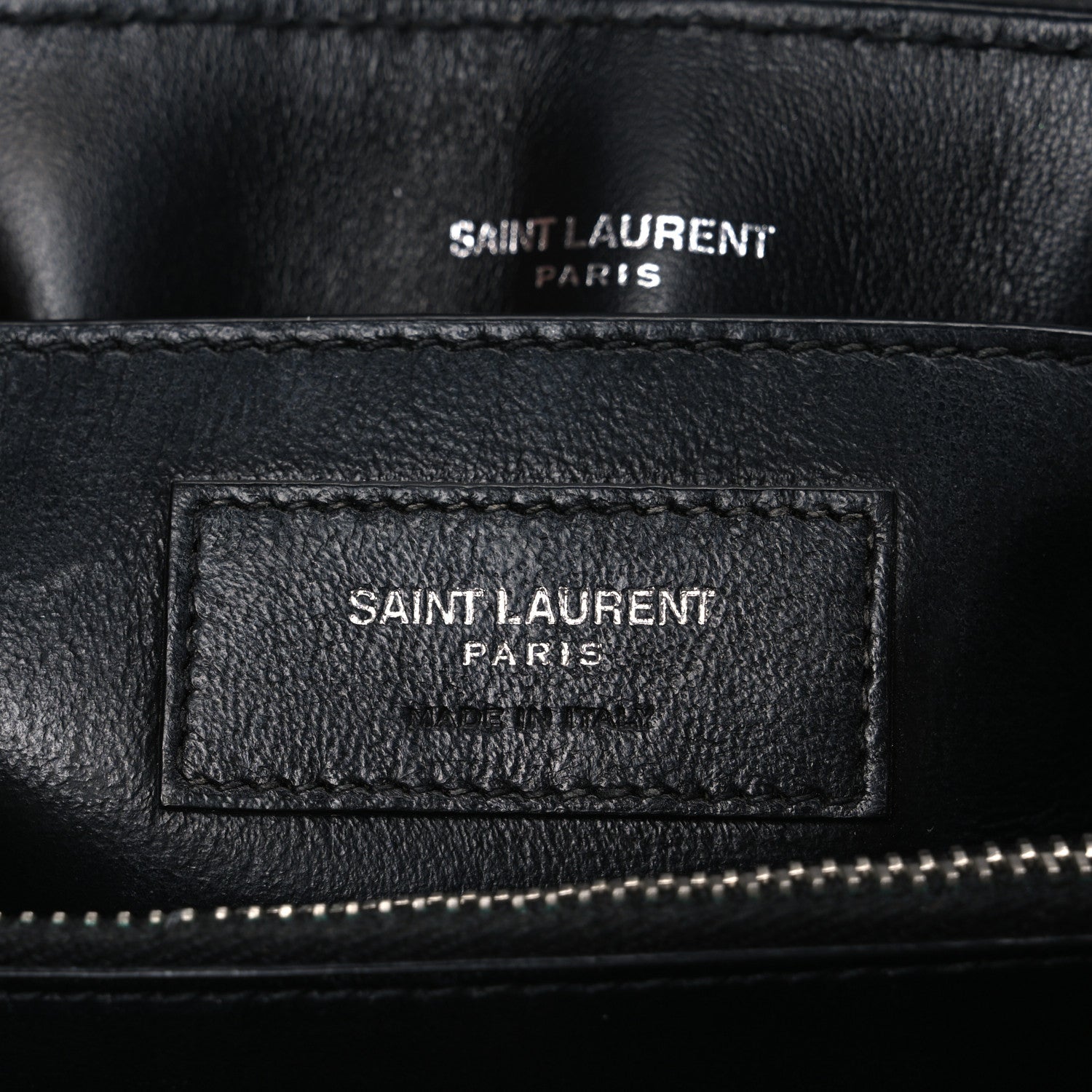 Calfskin Y Quilted Monogram Small Loulou Chain Satchel Black