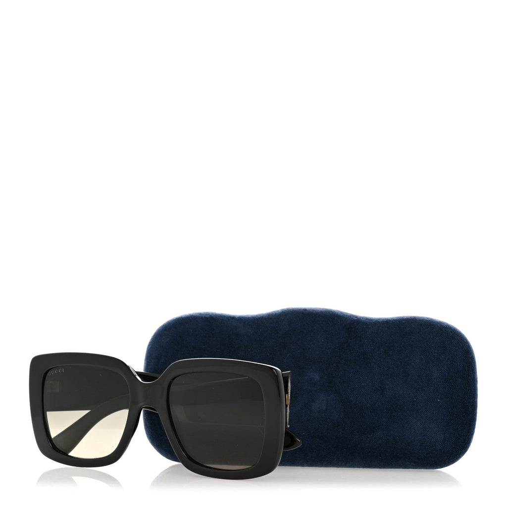 Acetate Square Frame Sunglasses GG0141S Black