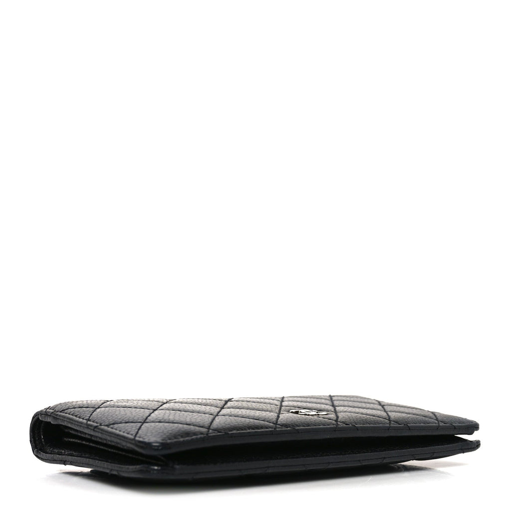 Caviar Quilted Yen Wallet Black