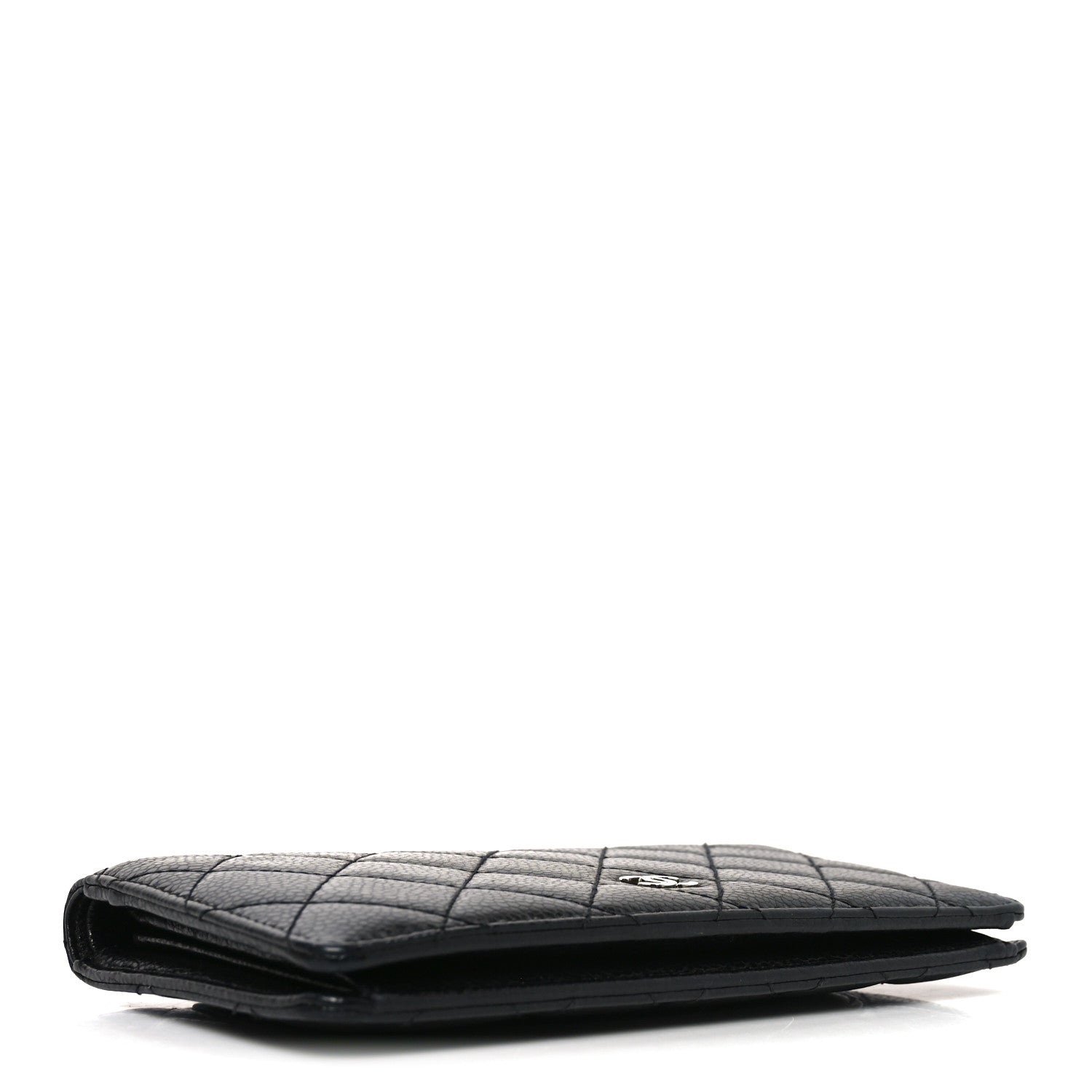 Caviar Quilted Yen Wallet Black