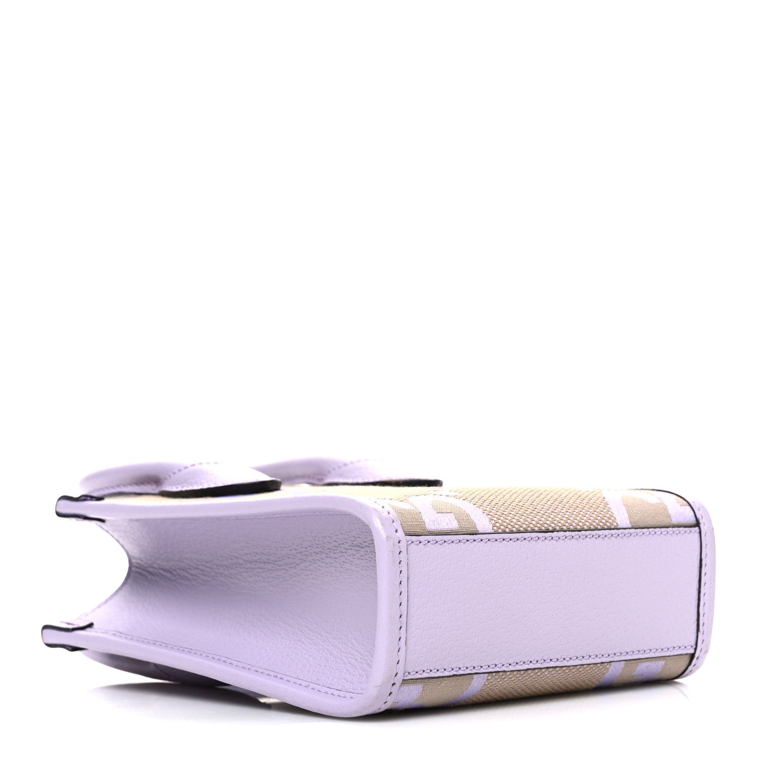 Monogram Jumbo GG Textured Dollar Calfskin Mini Tote Bag Beige Lapis
