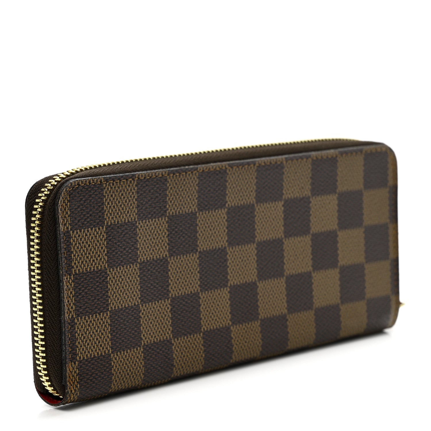 Damier Ebene Clemence Wallet Cherry