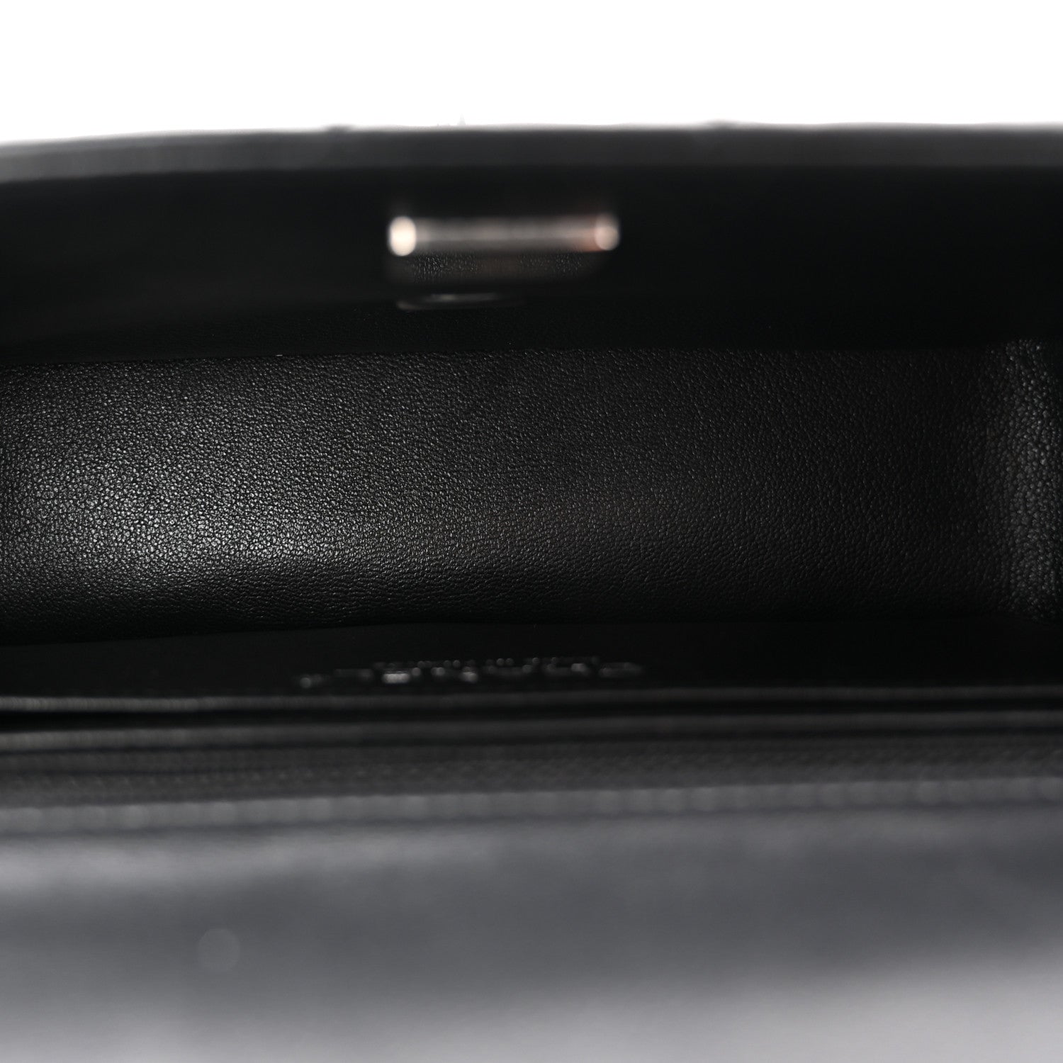 Lambskin Quilted Mini Rectangular Flap Black