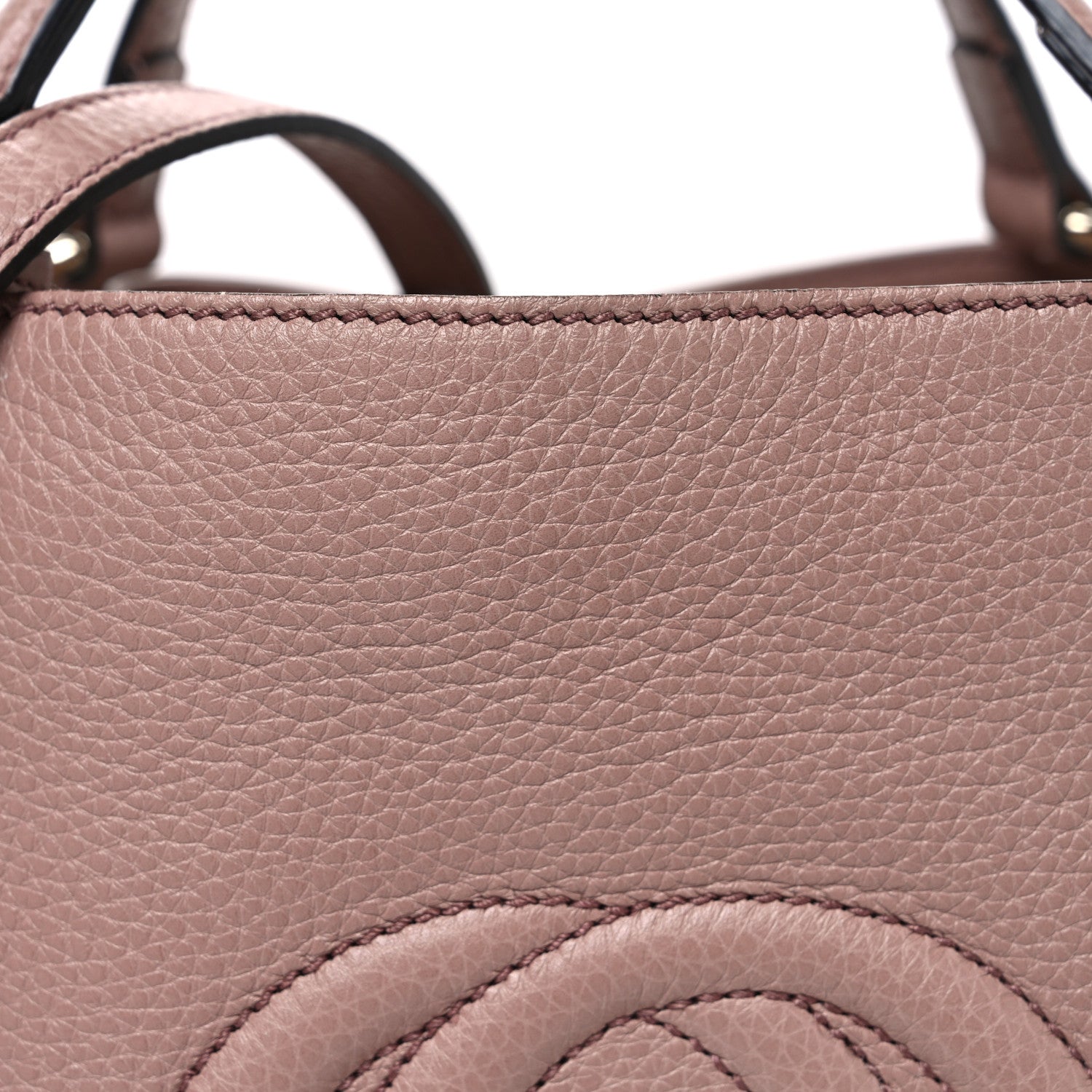 Pebbled Calfskin Small Soho Shoulder Bag Light Pink