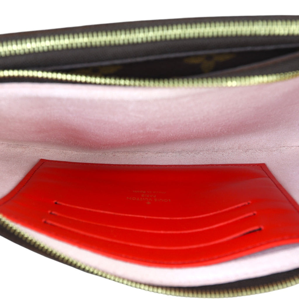 Louis Vuitton Double Zip Pochette Monogram Blooming