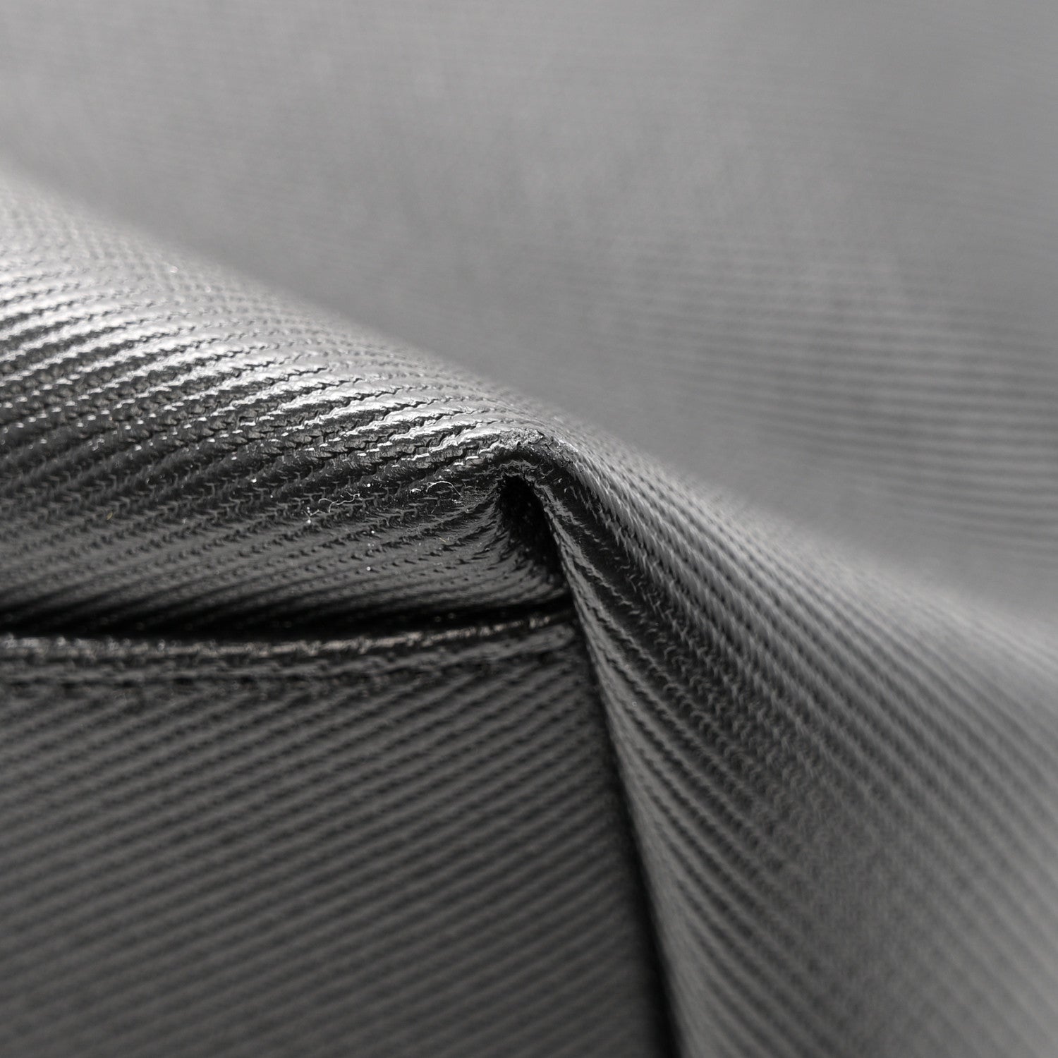 Canvas Calfskin T-Bar Shopping Bag Black