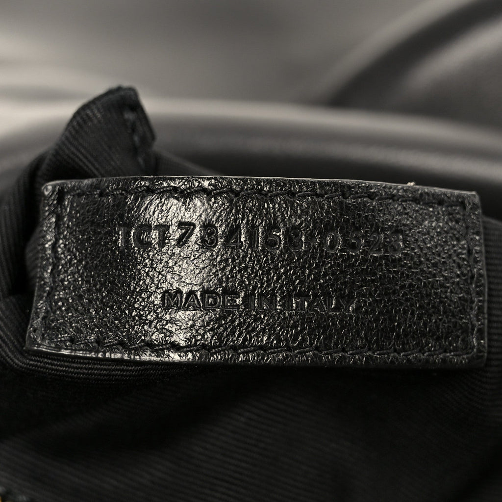 Plunged Lambskin Calypso Black