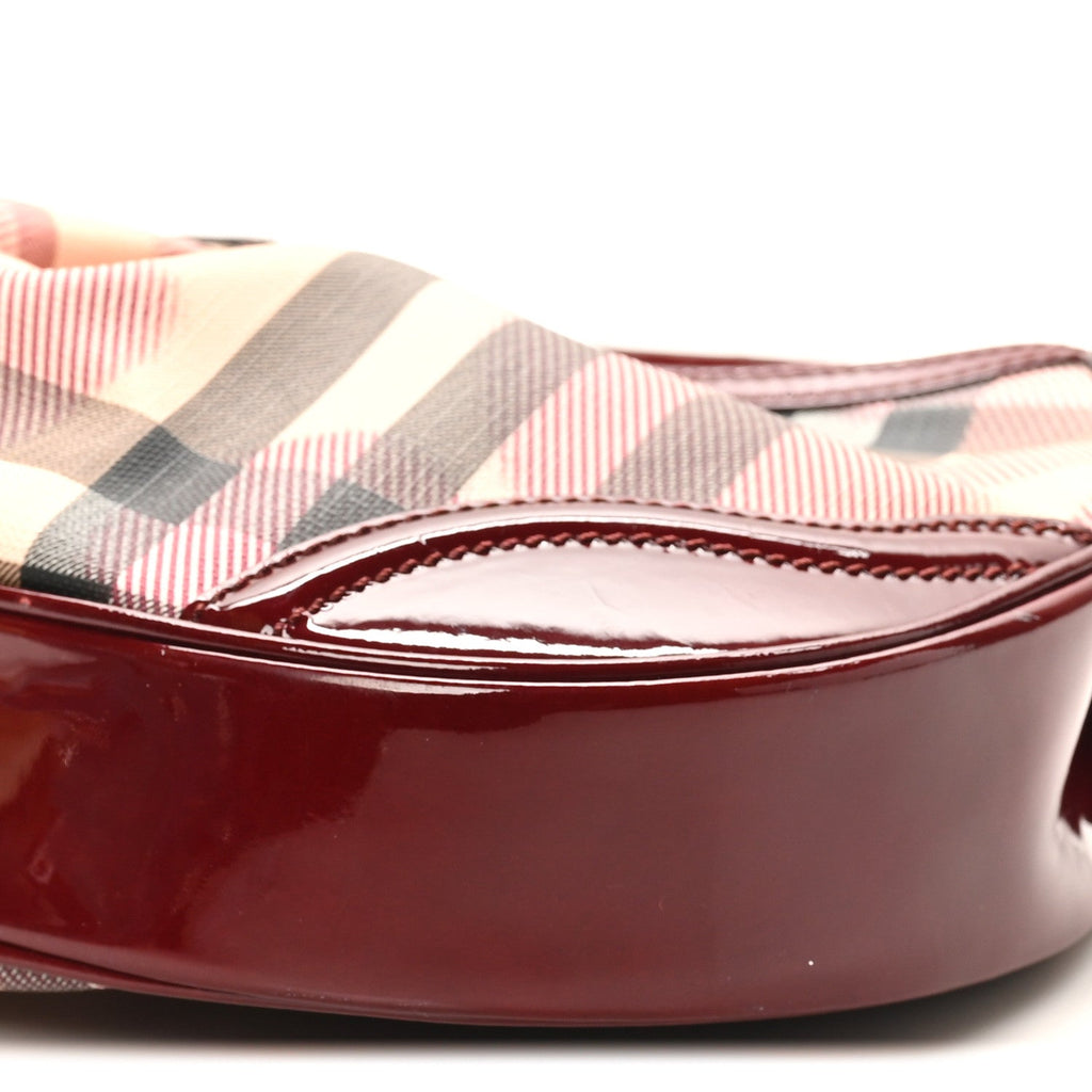 Patent Nova Check Heart Hobo Berry Red
