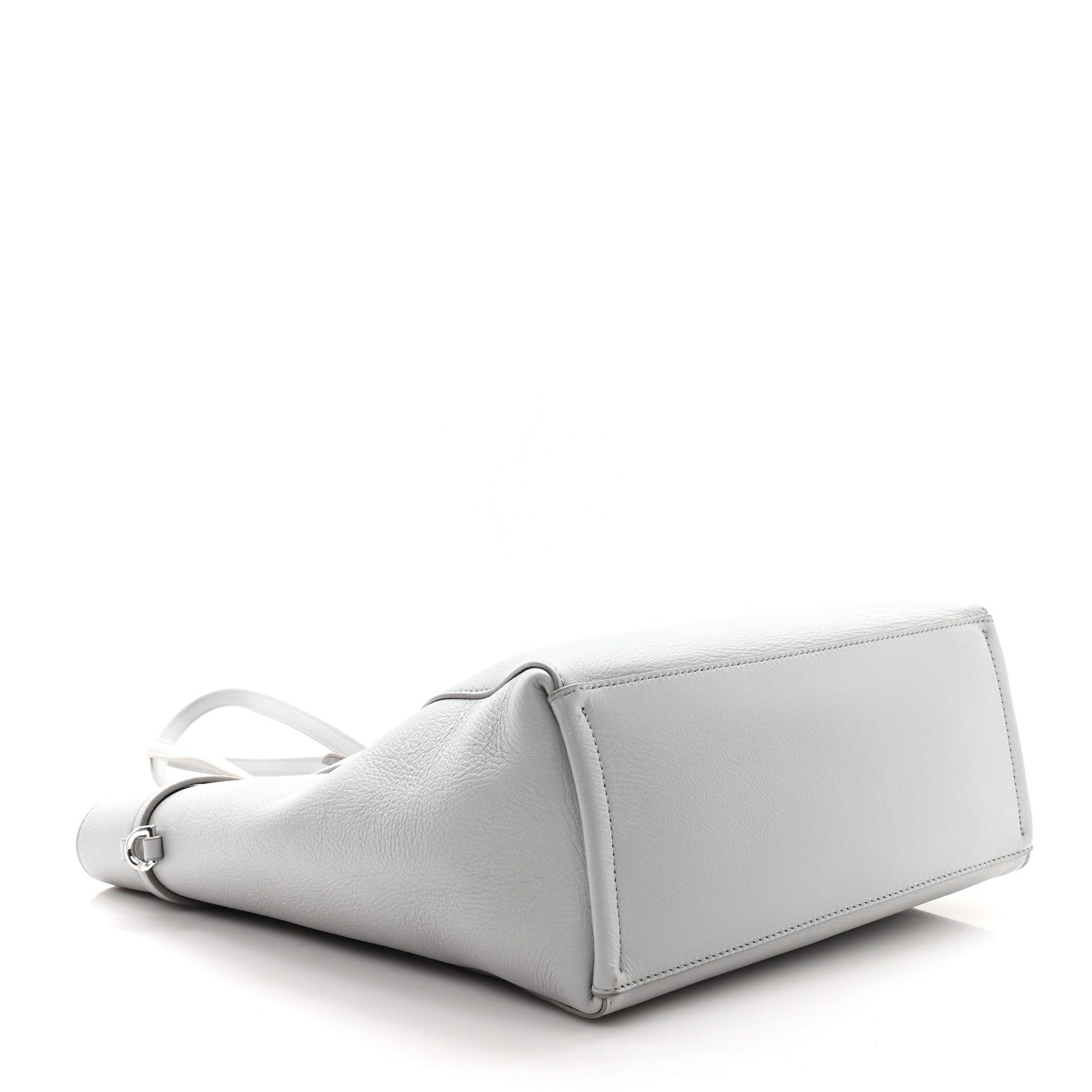 Calfskin Small Voyou Small North South Tote Light Grey