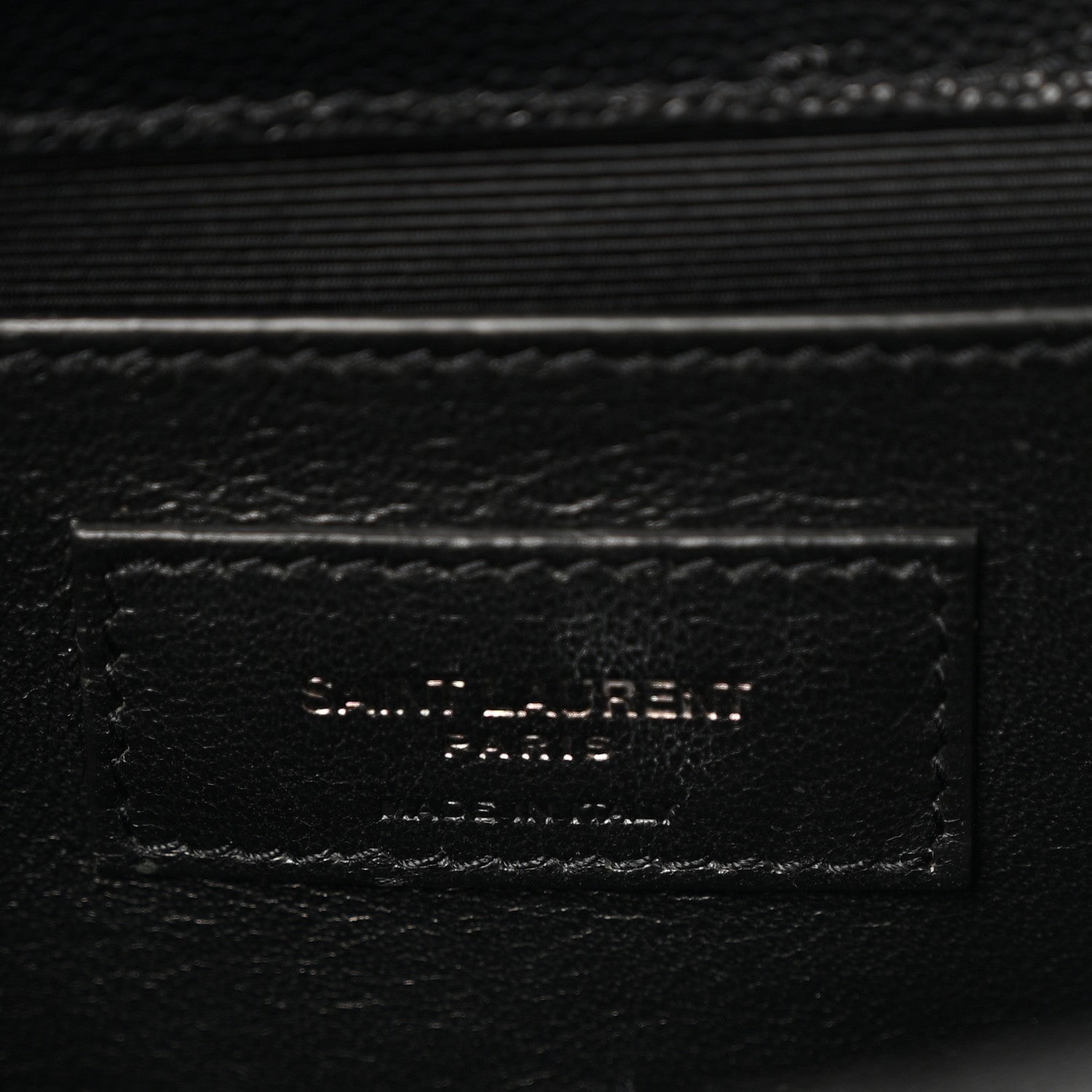 Grain De Poudre Textured Mixed Matelasse Triquilt Medium Monogram Monochrome Satchel Black