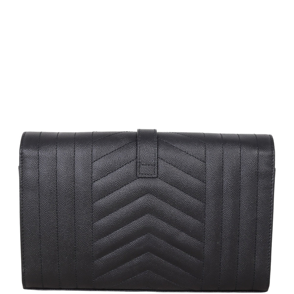 Saint Laurent Monogram Mix Matelasse Envelope Wallet on Chain