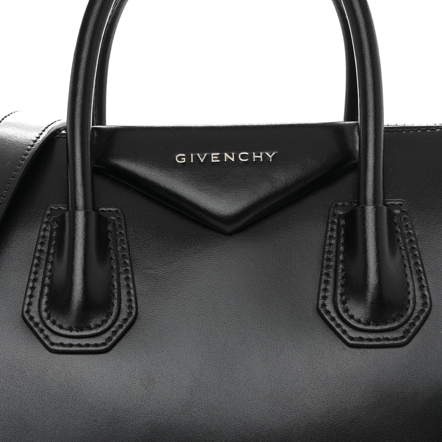 Shiny Lord Calfskin Medium Antigona Black