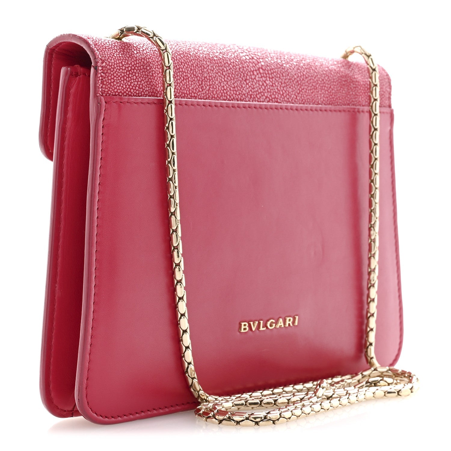 Galuchat Calfskin Serpenti Forever Crossbody Bag Pink