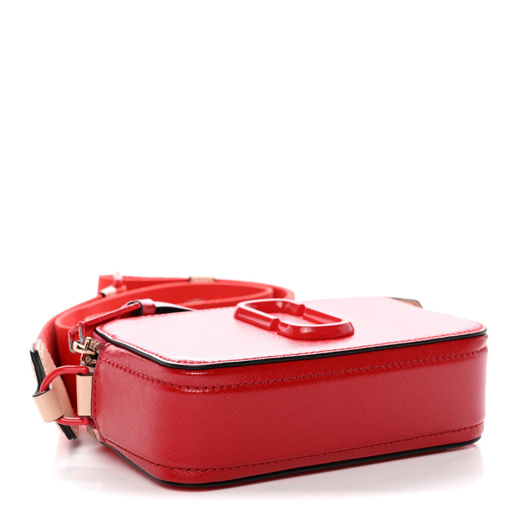 Saffiano Small Snapshot Camera Bag Red Beige