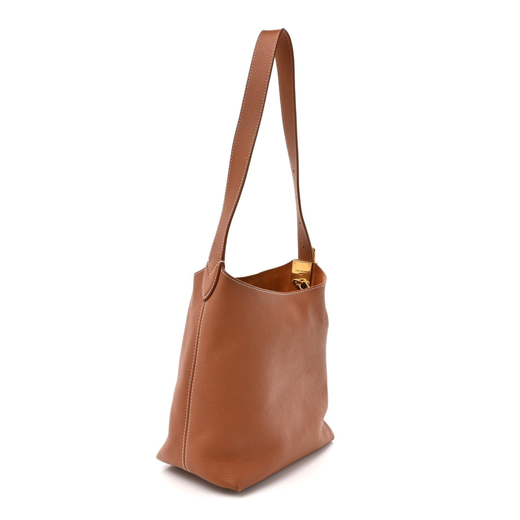 Grained Calfskin Low Key Hobo PM Cognac
