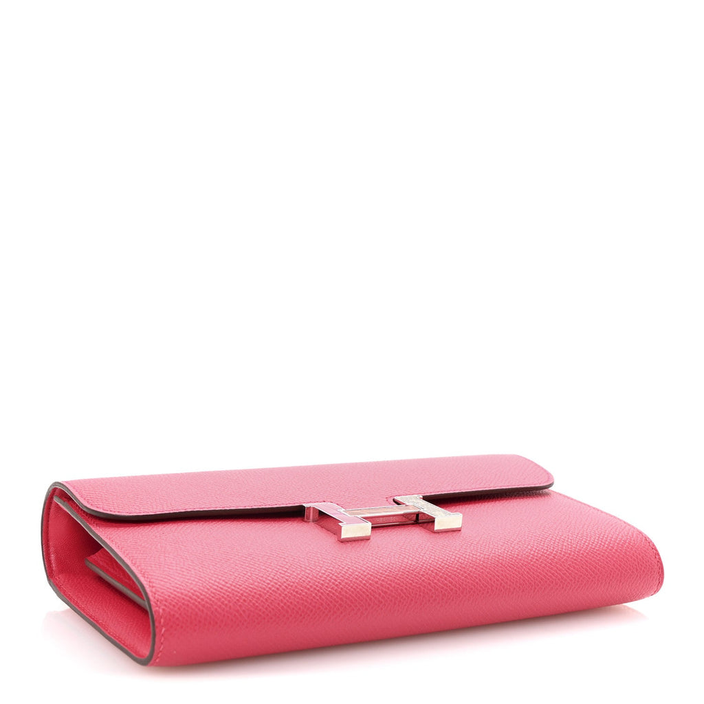 Epsom Alligator Lizard Constance Wallet To Go Rose Extreme