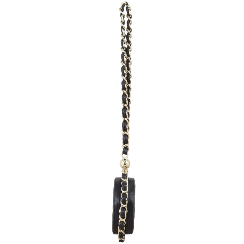 Chanel Frame Chain Around Quilted Round Mini Clutch
