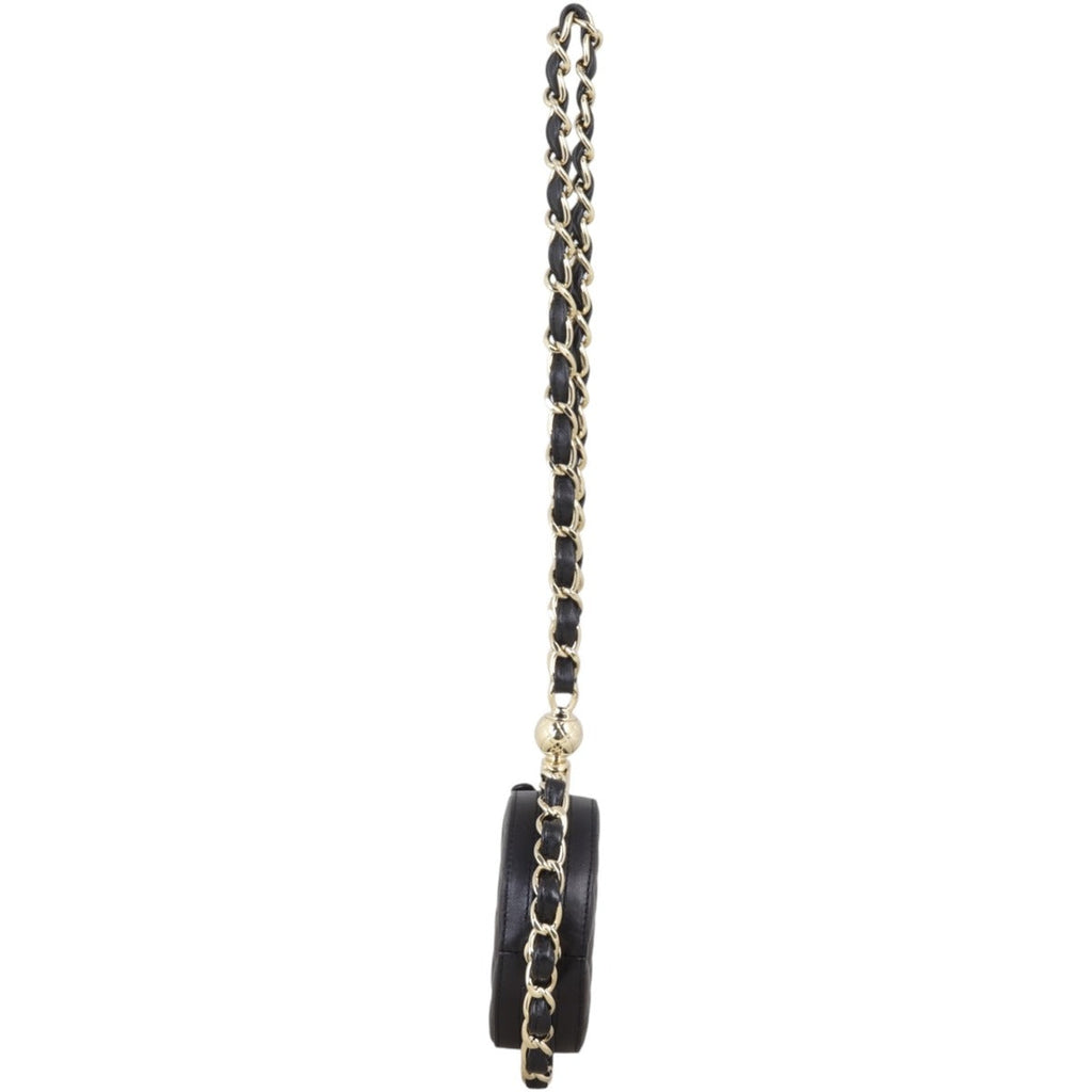 Chanel Frame Chain Around Quilted Round Mini Clutch